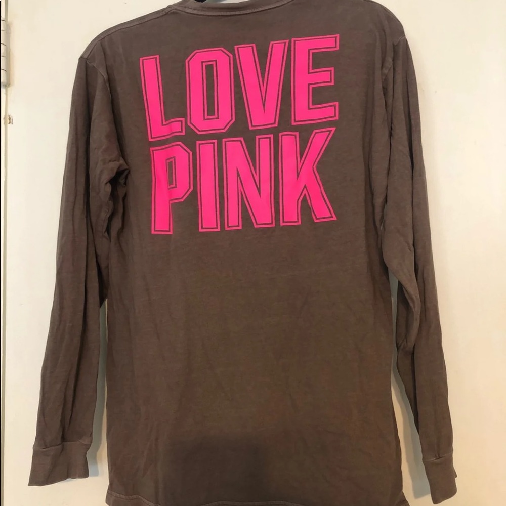 Victoria’s Secret PINK Long Sleeve Shirt Brown